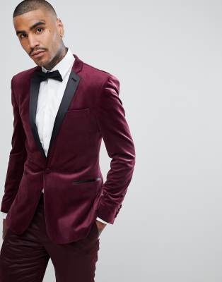 Burgundy 2025 suede blazer