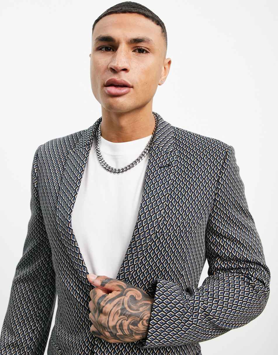 ASOS DESIGN houndstooth blazer