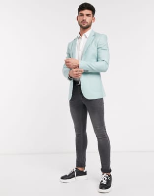 mint green blazer
