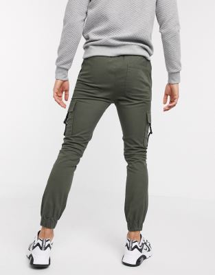 skinny cargo sweatpants