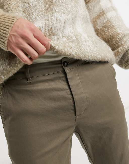 ASOS DESIGN super skinny chinos in ankle length in brown, 3 of 4