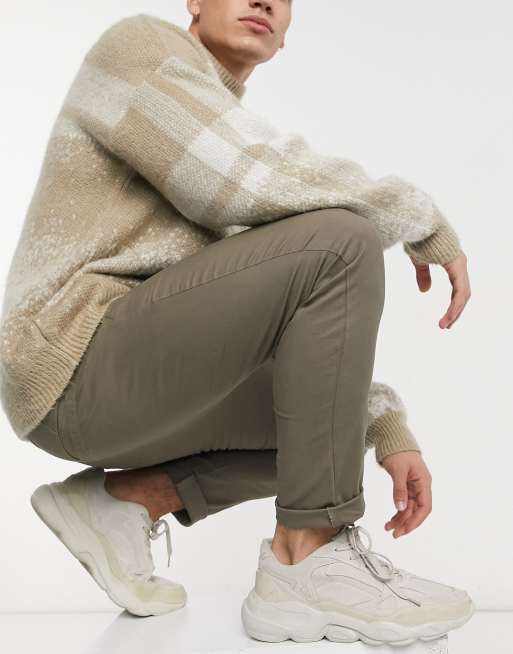 ASOS DESIGN super skinny chinos in ankle length in brown, 4 of 4