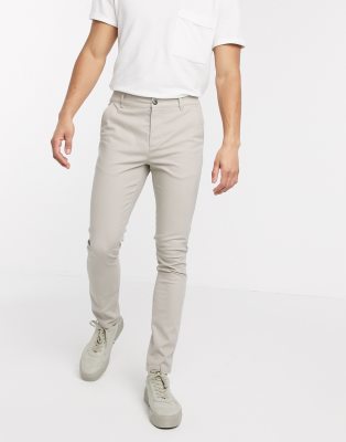 ASOS DESIGN super skinny chinos in beige