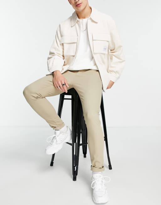 ASOS DESIGN super skinny chinos in beige