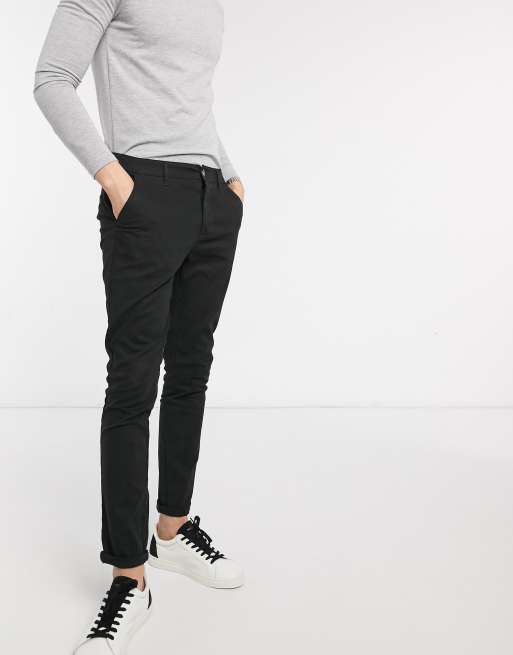 Black slim chinos store mens