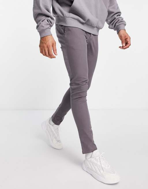 ASOS DESIGN super skinny chinos in charcoal | ASOS