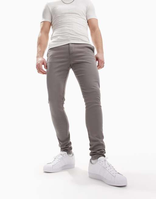 Mens grey skinny store chinos