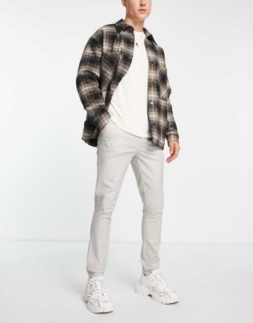 ASOS Design - Super skinny chino's in licht grijs