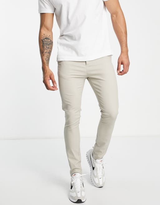 ASOS DESIGN super skinny chinos in light beige