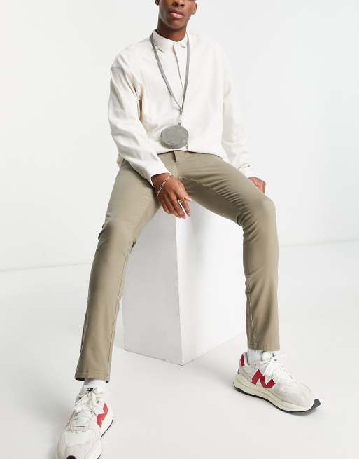 ASOS DESIGN - Super skinny chino's in middengrijs