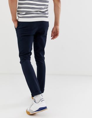 super skinny navy chinos