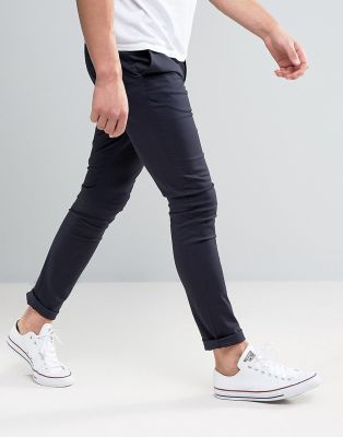 super skinny navy chinos