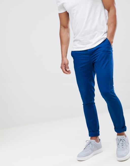 Blue slim sale chinos