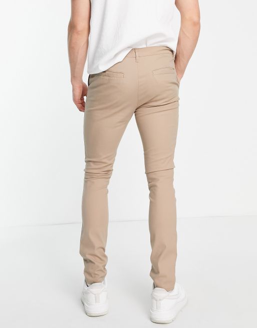 ASOS DESIGN super skinny chinos in stone