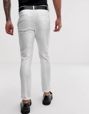white chinos skinny