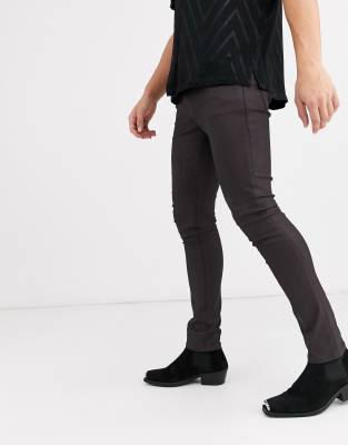 leather look super skinny jeans