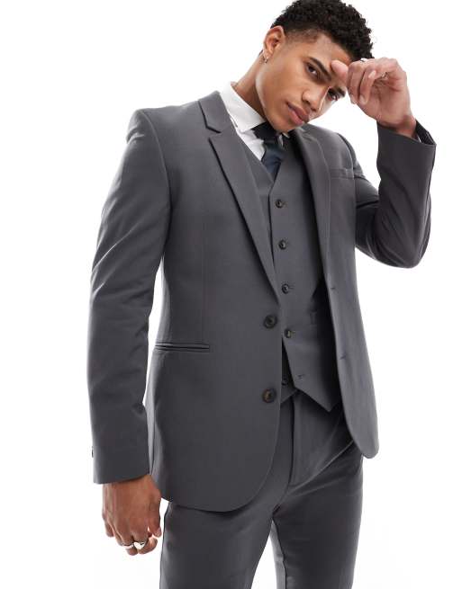 ASOS DESIGN - Super skinny colbert in grijs