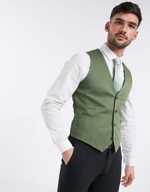 Olive waistcoat sale