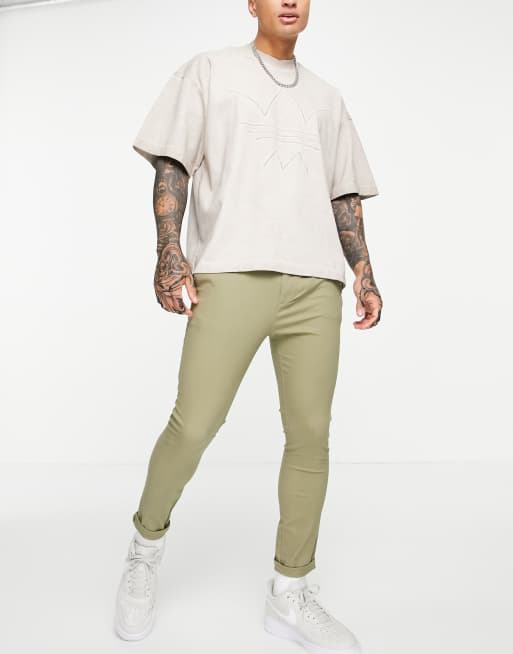 Asos skinny hot sale cropped chinos