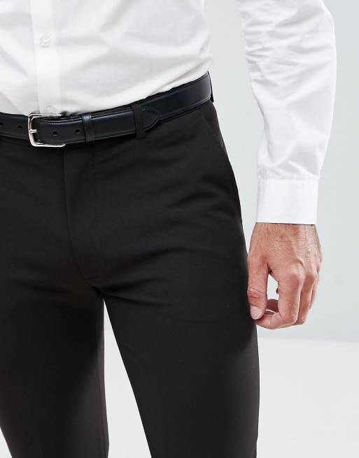 ASOS DESIGN super skinny cropped smart pants in black, 3 of 4