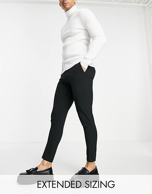 ASOS DESIGN super skinny cropped smart trouser in black