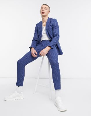 linen pinstripe suit