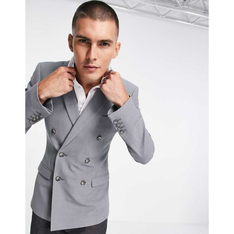 【MODERNIF】Loe double suit jacket Future Present - YOKE | Side Open Double-breasted Blazer