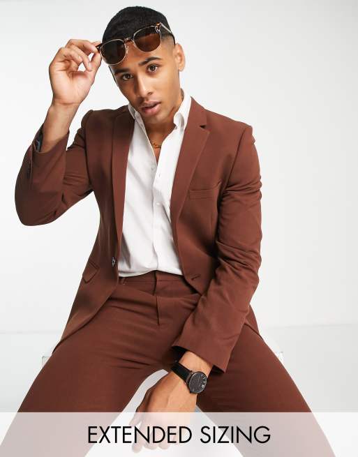 ASOS DESIGN - Super Skinny-habitjakke i brun