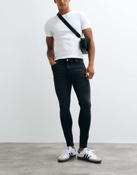 ASOS DESIGN Super Skinny Jeans aus Power-Stretch-Denim in verwaschenem Schwarz - view 1