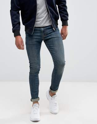 dark blue super skinny jeans