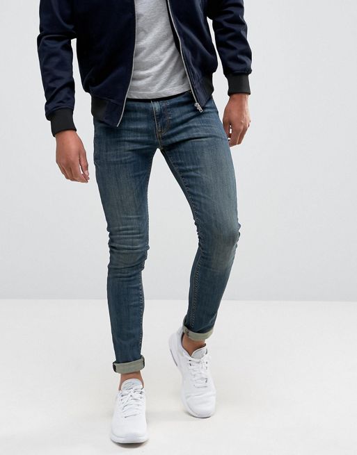 ASOS DESIGN super skinny jeans in dark blue wash | ASOS