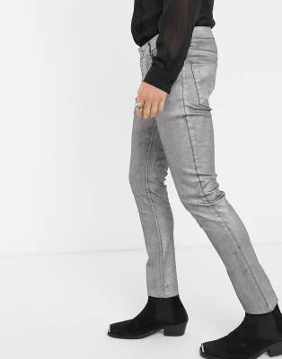 silver skinny jeans