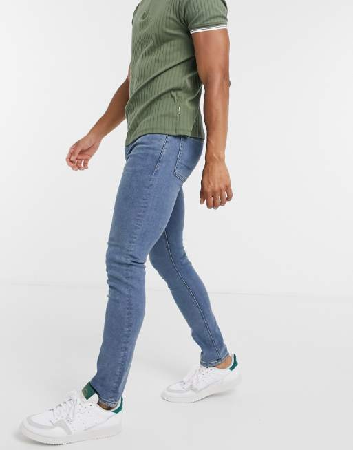 ASOS DESIGN super skinny jeans in vintage mid wash blue