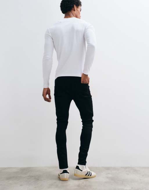 ASOS DESIGN super skinny jeans med power stretch i svart, 4 av 5