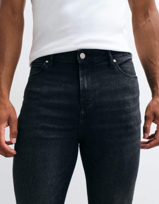 ASOS DESIGN super skinny jeans van power stretch denim in gewassen zwart, 4 van 5