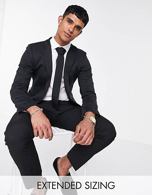 Suits super skinny jersey blazer in black 