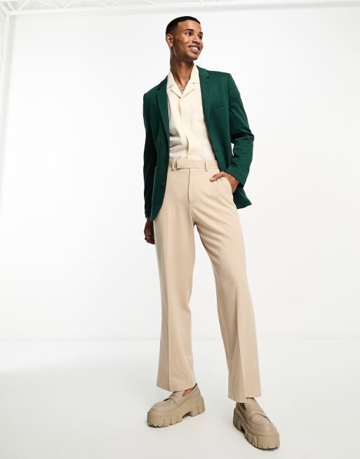 ASOS DESIGN super skinny jersey blazer in forest green