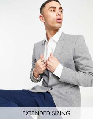 ASOS DESIGN super skinny jersey blazer in grey