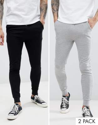 super skinny joggers grey