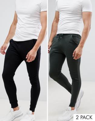 super skinny black joggers