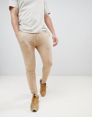 beige skinny joggers