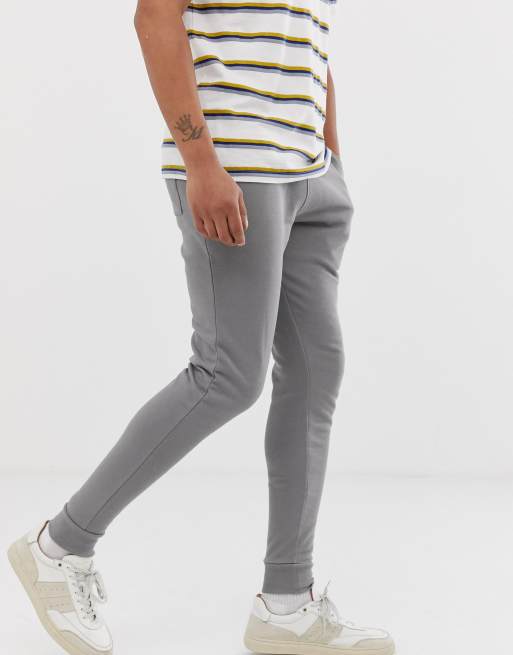 ASOS DESIGN super skinny joggers in flat grey