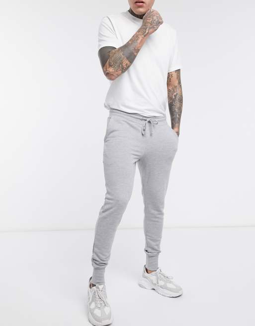 Tight fit grey store joggers