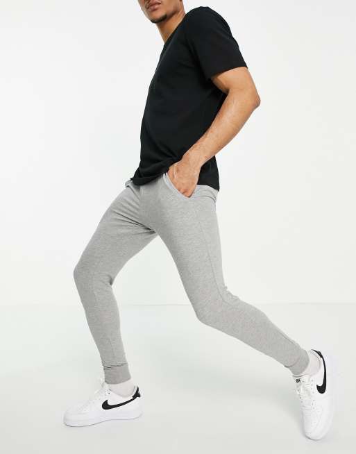 ASOS DESIGN super skinny joggers in grey marl