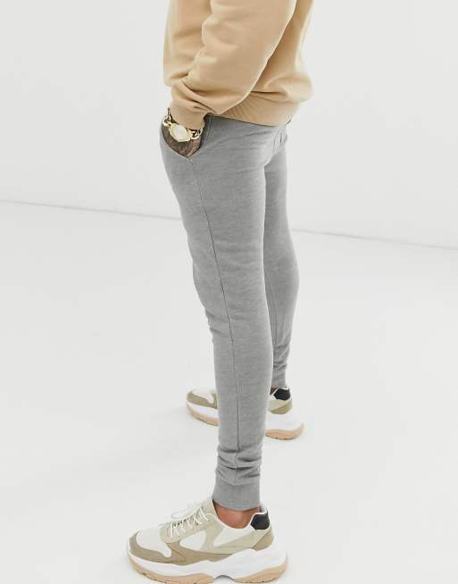 ASOS DESIGN super skinny joggers in grey marl