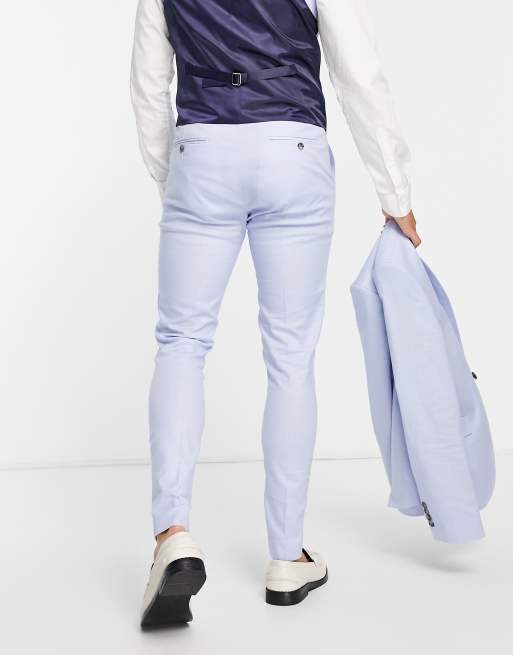 ASOS DESIGN super skinny suit pants in light blue