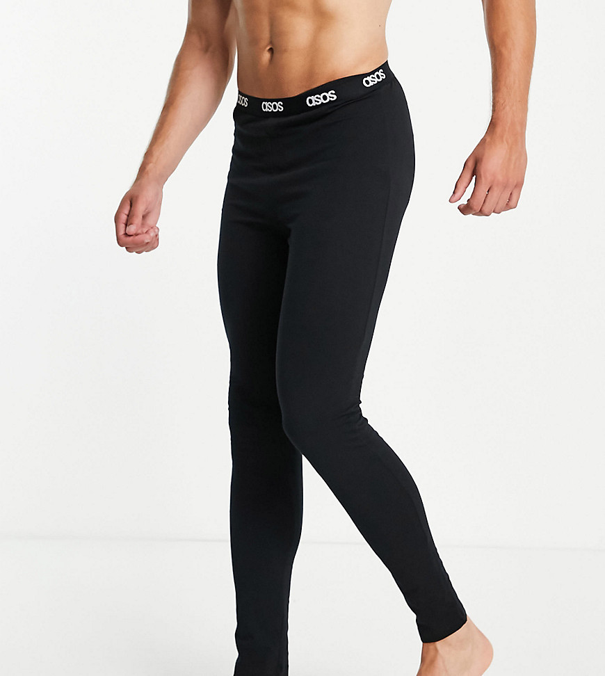 super skinny lounge bottoms in black with branded waistband