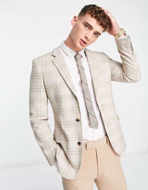 Asos hot sale beige suit