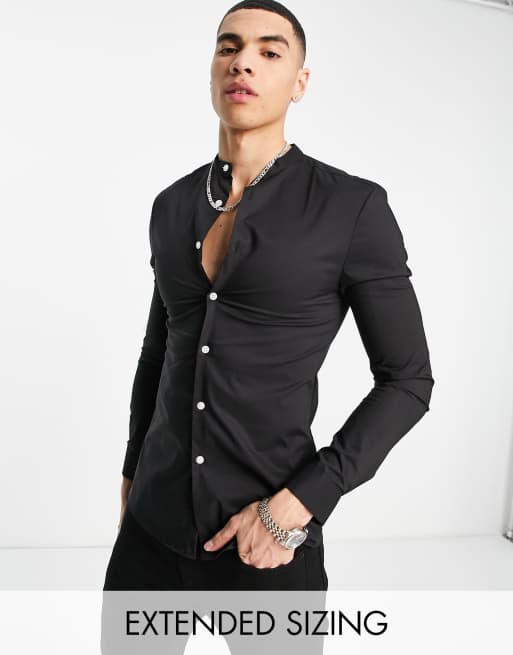 Camisa Dressed Super Slim, Negro