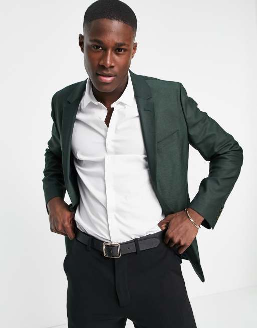 Forest green hot sale blazer mens